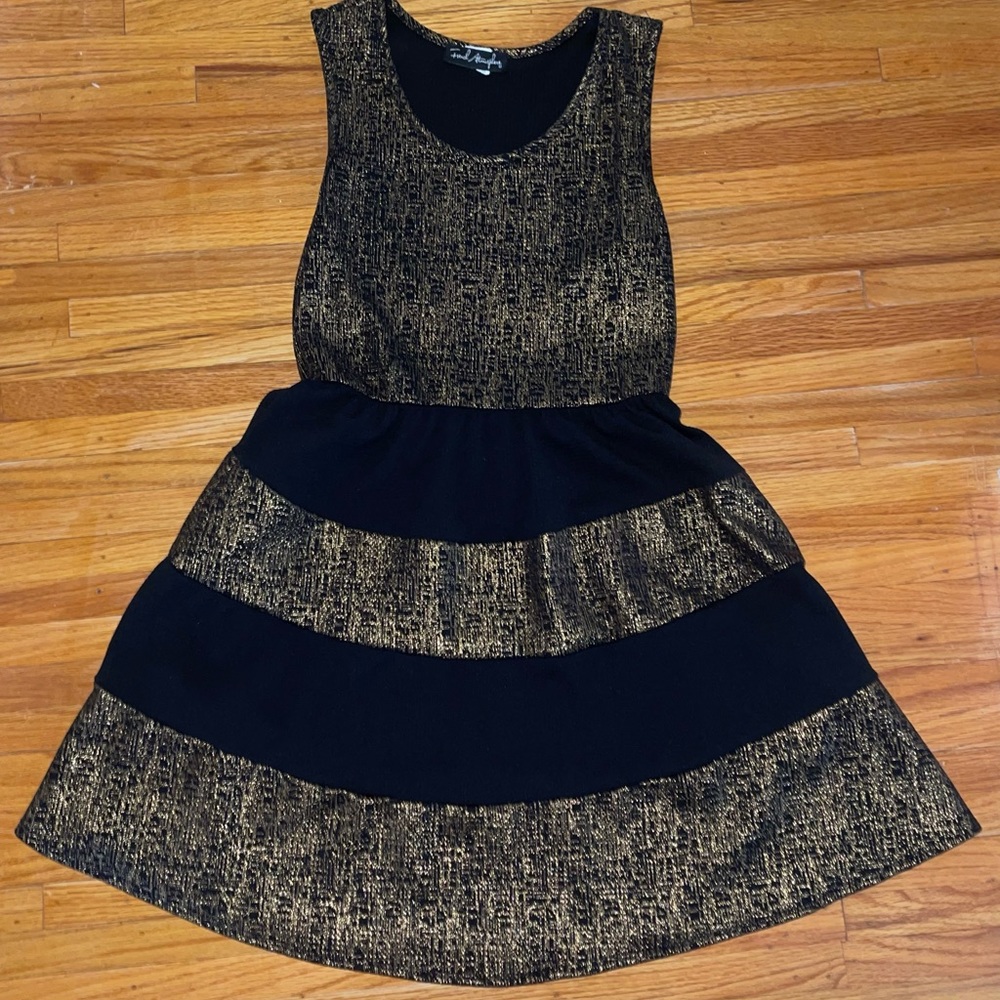 Gold and black dress